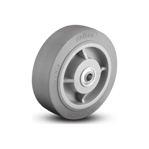 Colson 2 Series Wheel 5.00004.459 WS - 4 x 2 Performa Rubber 1/2 Roller Bearing - Gray